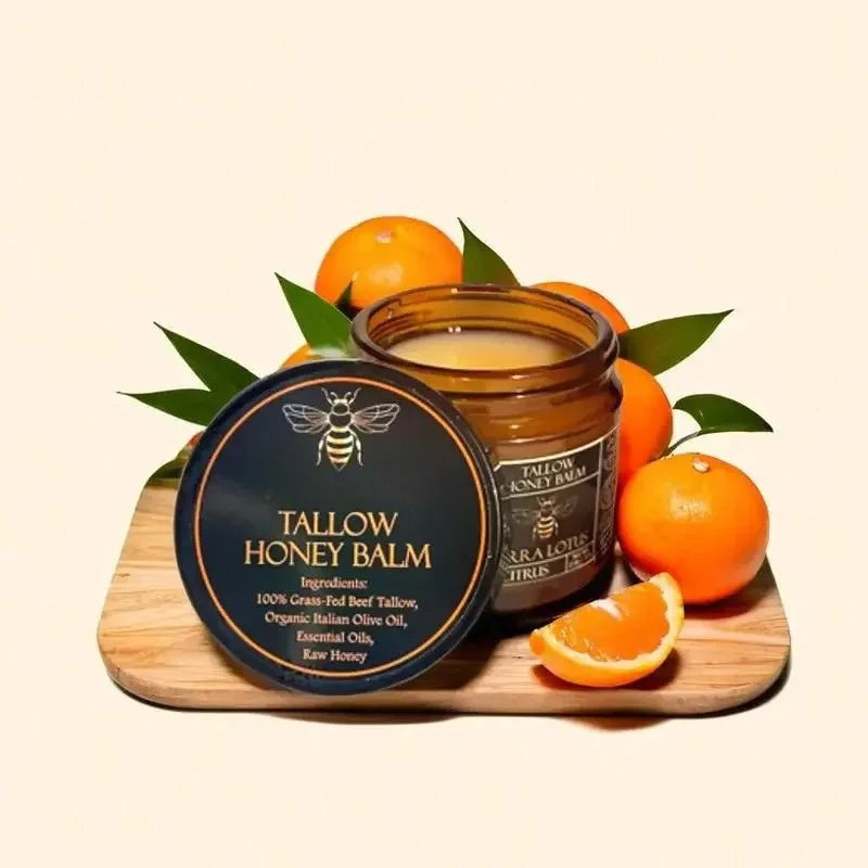 Organic Grass Fed Beef Tallow Honey Balm For Dryness And Itchiness Skin Moisturizing Beef Tallow Face Cream Body Skin Care Cream