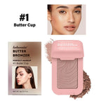 Butter Bronzing Cream Natural Contouring Makeup Highlighting Palette Silky Texture Long Lasting Face Natural Beauty Sculpting