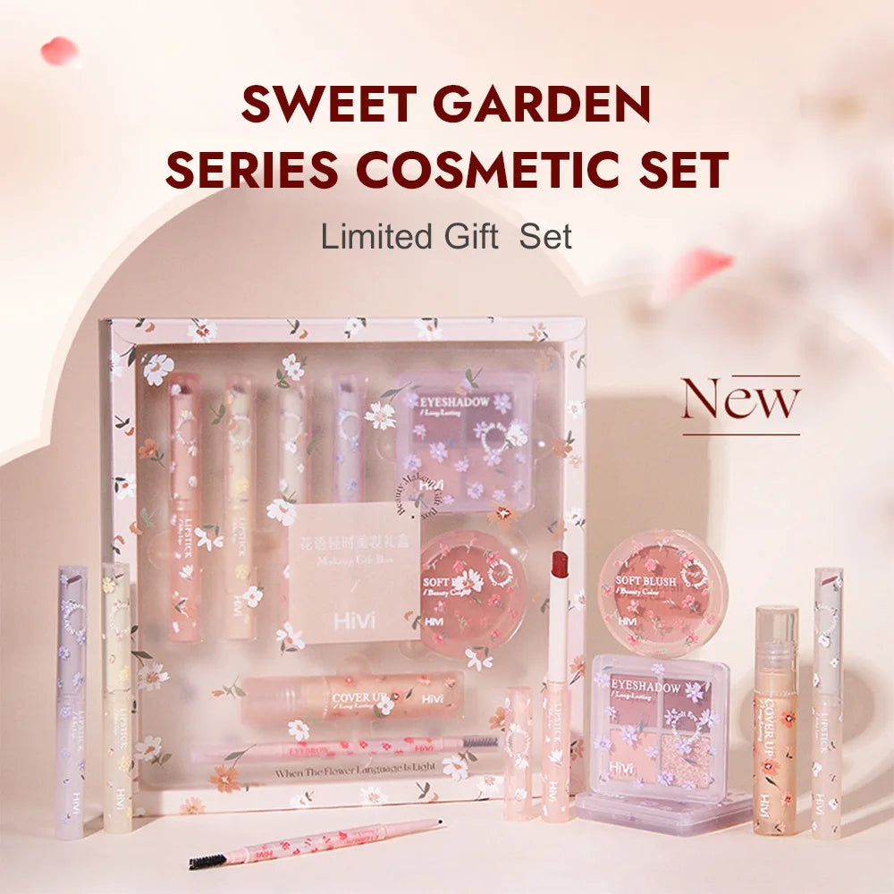 8-Piece Beauty Set with Lipstick, Concealer, Eyeshadow, Eyebrow, and Blush Makeup Main image