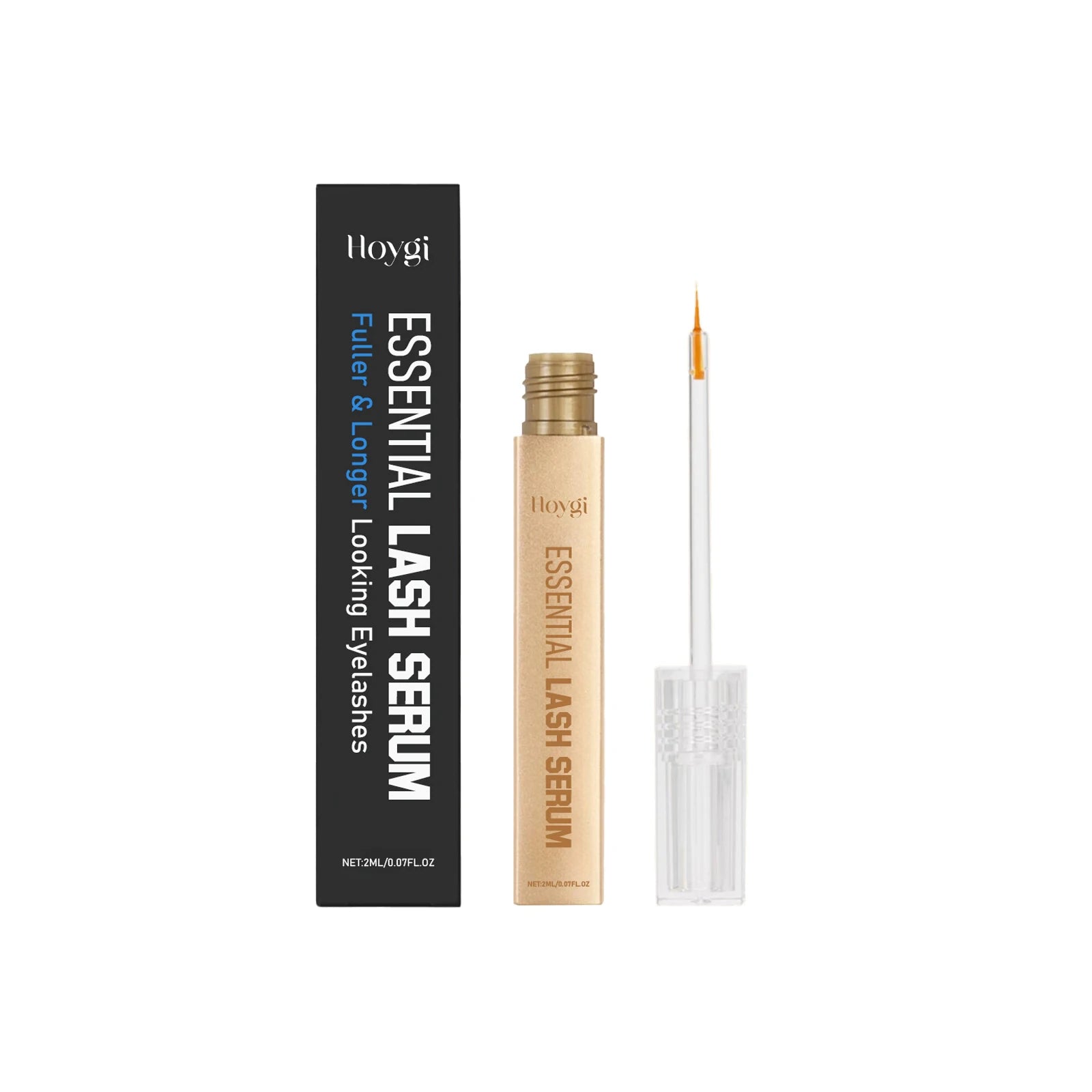 Hoygi 2ml Lash Enhancing Serum Natural Looking Lift and Definition Smudge Proof Flex Hold Formula Clump Free Daily Mascara