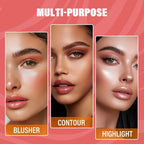 Butter Bronzing Cream Natural Contouring Makeup Highlighting Palette Silky Texture Long Lasting Face Natural Beauty Sculpting