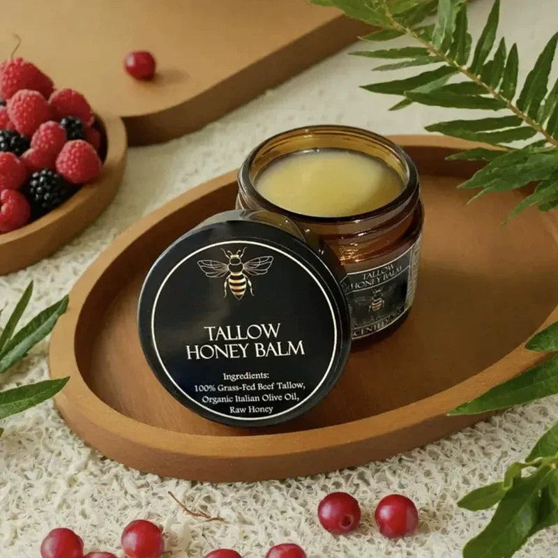 Organic Grass Fed Beef Tallow Honey Balm For Dryness And Itchiness Skin Moisturizing Beef Tallow Face Cream Body Skin Care Cream