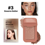 Butter Bronzing Cream Natural Contouring Makeup Highlighting Palette Silky Texture Long Lasting Face Natural Beauty Sculpting