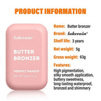Butter Bronzing Cream Natural Contouring Makeup Highlighting Palette Silky Texture Long Lasting Face Natural Beauty Sculpting
