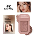 Butter Bronzing Cream Natural Contouring Makeup Highlighting Palette Silky Texture Long Lasting Face Natural Beauty Sculpting