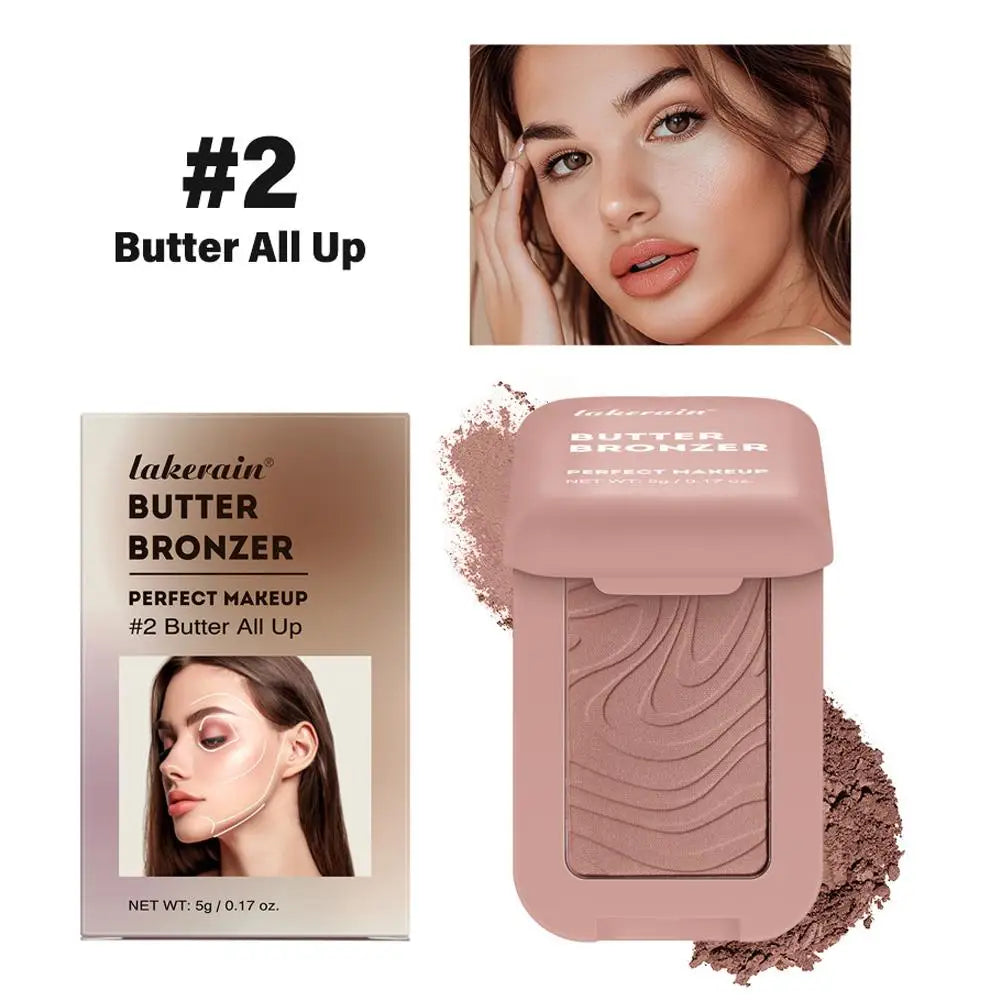 Butter Bronzing Cream Natural Contouring Makeup Highlighting Palette Silky Texture Long Lasting Face Natural Beauty Sculpting