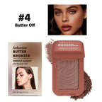 Butter Bronzing Cream Natural Contouring Makeup Highlighting Palette Silky Texture Long Lasting Face Natural Beauty Sculpting